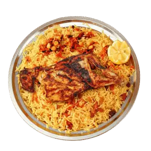 نصف دجاج مشوي